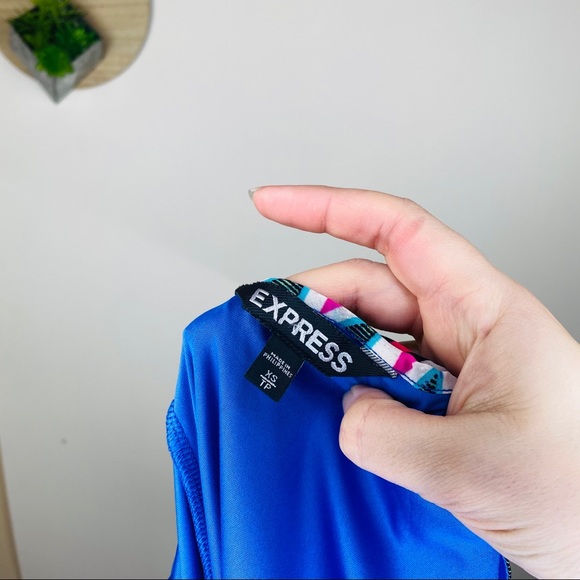 Express Multi Color Bold Aztec Trapeze Dress XS - Picture 4 of 5